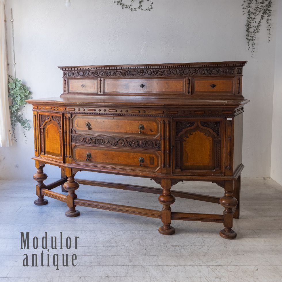 楽天市場】アンティーク 家具 本物 サイドボード キャビネット