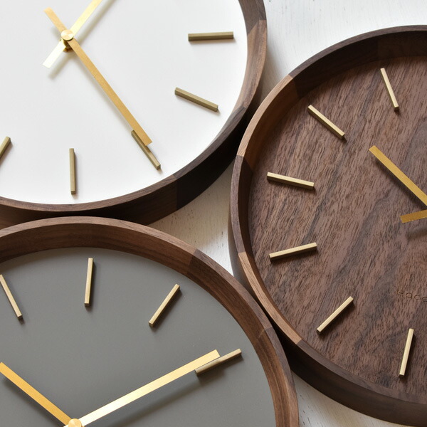 ハンドメイド 鍛金 真鍮 銅 黒 丸 円 ラウンド 金属 掛け時計