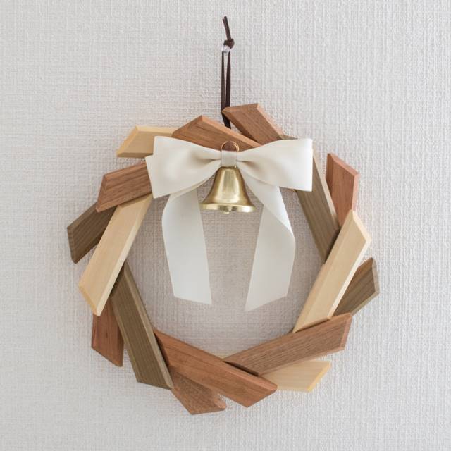 楽天市場】寄木のリース オークヴィレッジ 木製 クリスマスリース