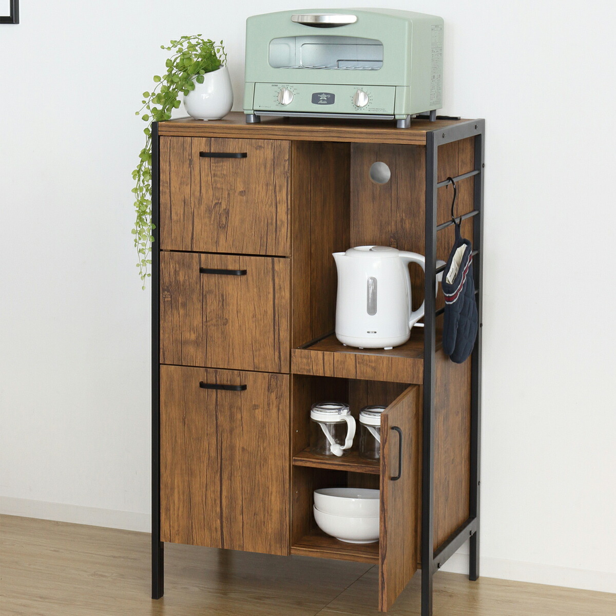 楽天市場】アート食器棚 W600 D400 H1000 アートシリーズ 食器棚