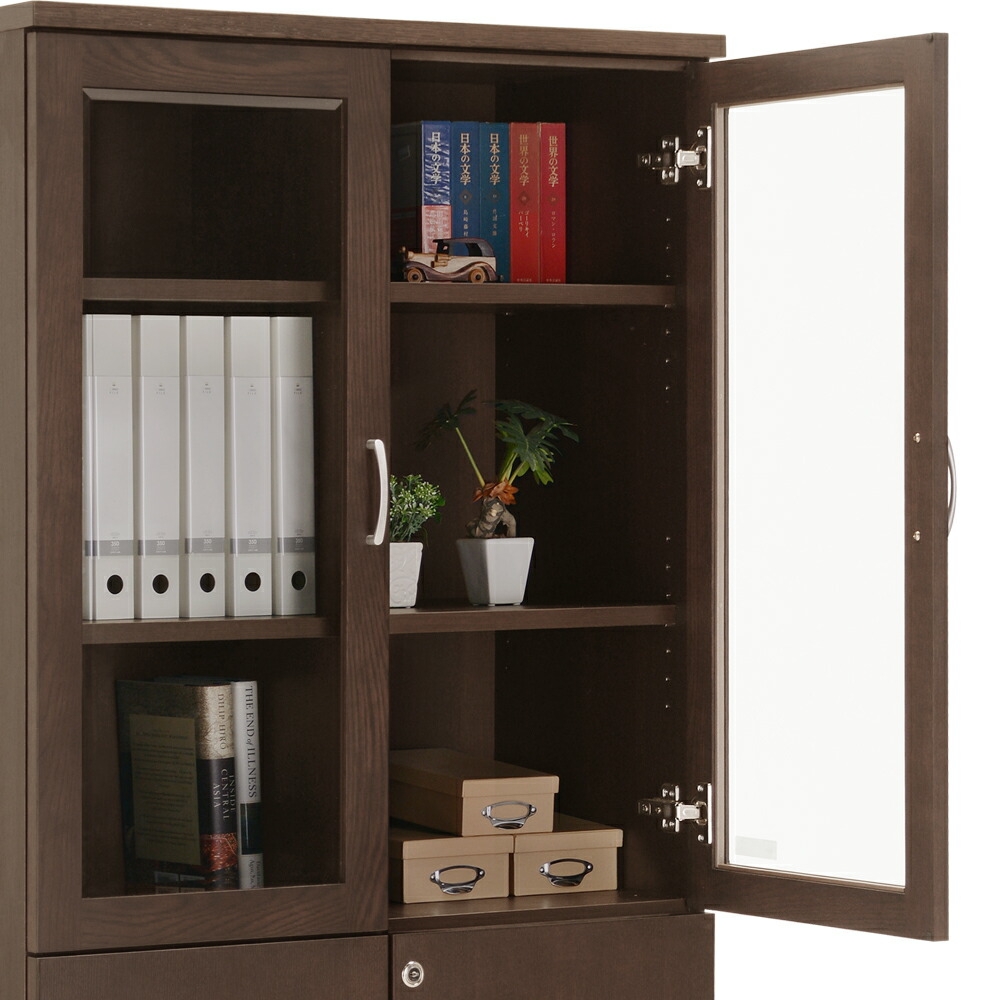 楽天市場】国産役員用両開き書庫 W805 D400 H1820 大川家具 日本製