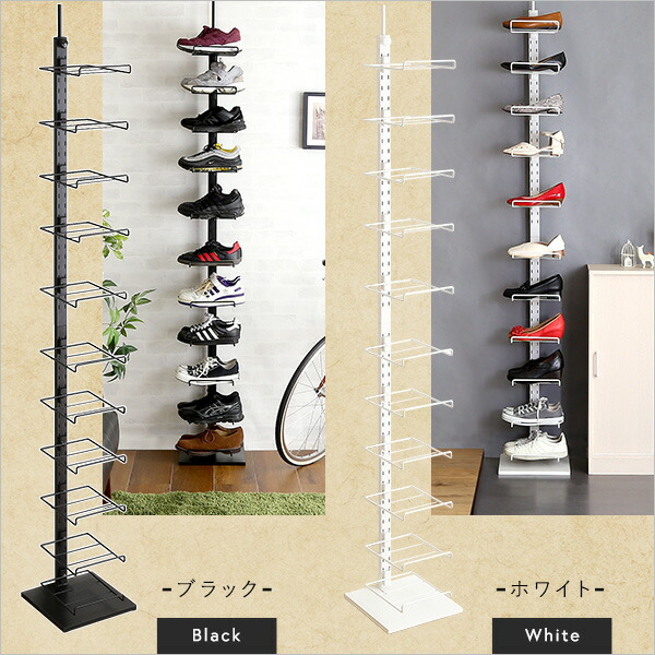 楽天市場】ディスプレイ突っ張りシューズラック : モーム オリジナル