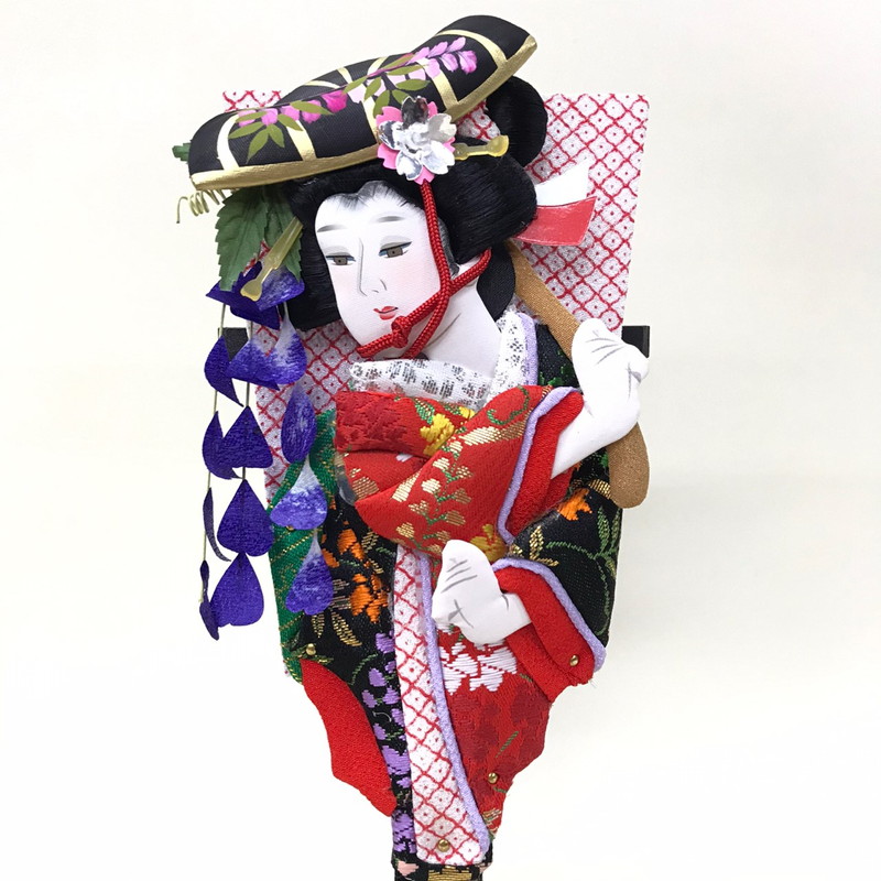 ビンテージ】昭和47年頃 押絵羽子板 藤娘 歌舞伎 松園写し ビンテージ