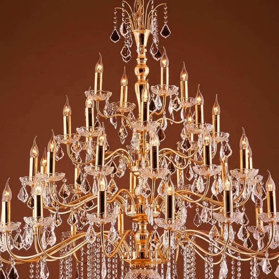 楽天市場】シャンデリア 40灯 ゴールド クリスタル ガラス ゴージャス