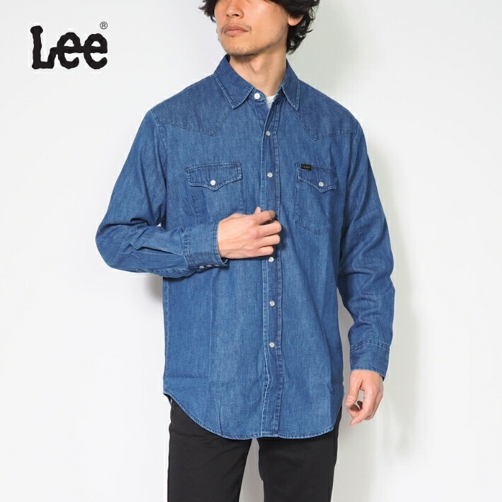 楽天市場】【P10倍 期間限定】LEE リー ウエスタンシャツ デニムシャツ