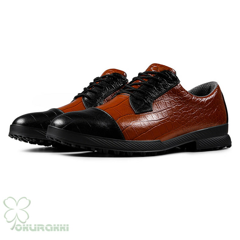 楽天市場】ゴルフ ゴルフシューズ クロコダイル柄本革 帯式 ソフト