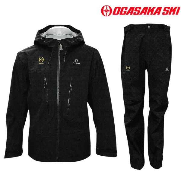 楽天市場】オガサカチーム レインスーツ スキーウエア ブラック