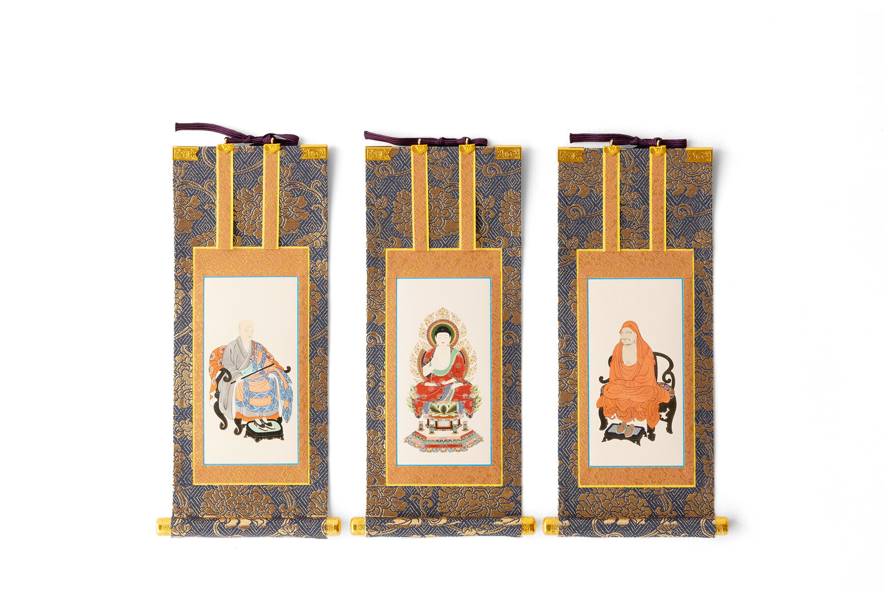 楽天市場】掛軸 仏壇用 臨済宗 建仁寺派 金襴 一幅 選べる4サイズ 豪華