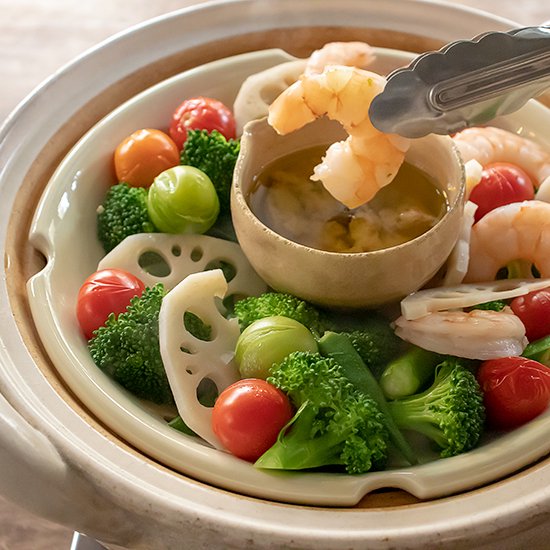 公式】 🏇 IH対応ヘルシー蒸し鍋 白釉 小 1800ml 長谷園 土鍋 多機能