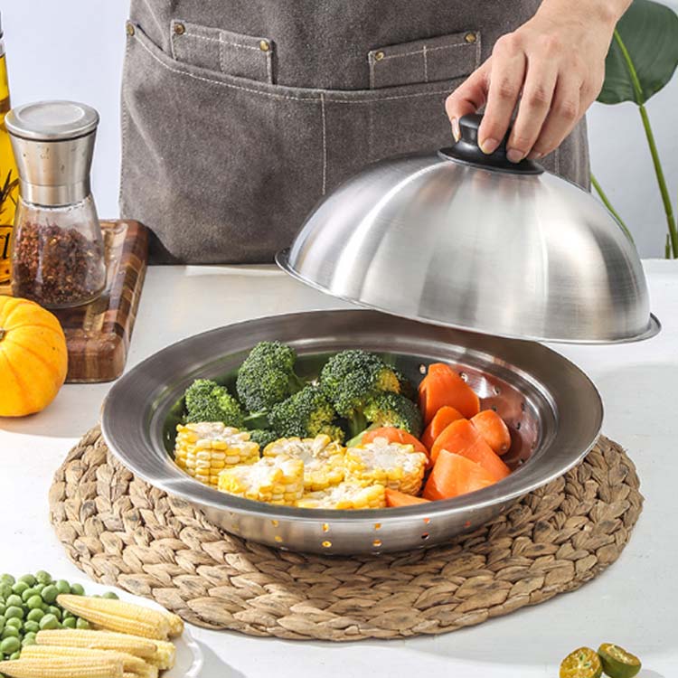 楽天市場】蒸しプレート 深型 フタ付き ドーム型 蒸し器 せいろ