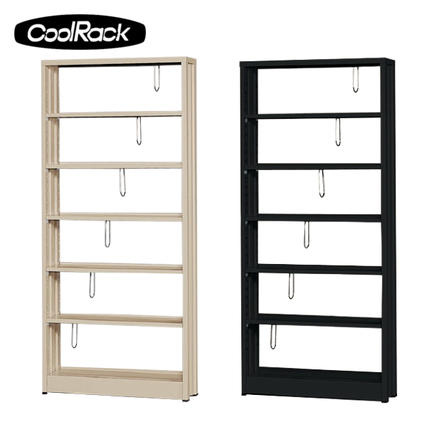 楽天市場】(即納) スチール本棚 クールラック1800 大型 [ブラック] 6段