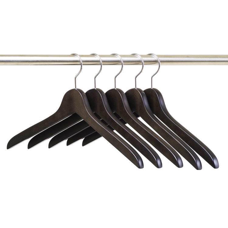 楽天市場】SET-12/メンズシャツハンガー5本組/スモークブラウン【国産