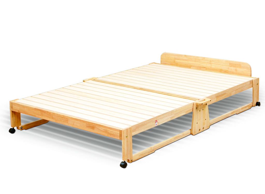 楽天市場】中居木工 折りたたみひのきスノコベッド ダブルベッド