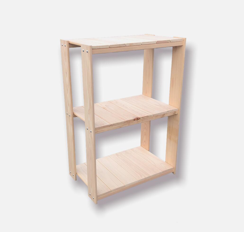 楽天市場】国産 総桧 ウッドラック 3段 幅44cm 奥行き26cm 高さ64cm3段