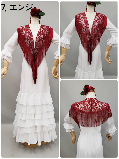 楽天市場】フラメンコ衣装 フレコ付きシ−ジョ 全7色 首がすっきり