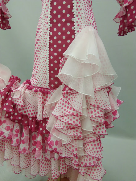 楽天市場】【 送料無料 】 フラメンコ衣装 ピンク ドット柄 ワンピース