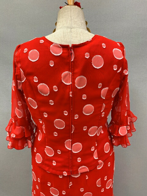 楽天市場】フラメンコ衣装 大きいサイズクイーンサイズ 赤白水玉