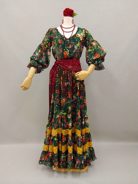 楽天市場】フラメンコ衣装 ツーピース ブラウス スカート ファルダ