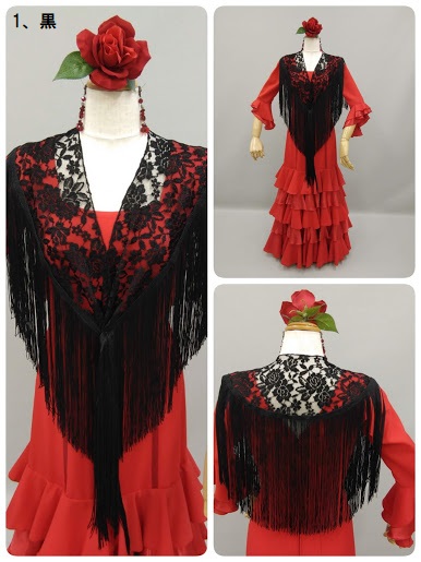 楽天市場】フラメンコ衣装 フレコ付きシ−ジョ 全7色 首がすっきり