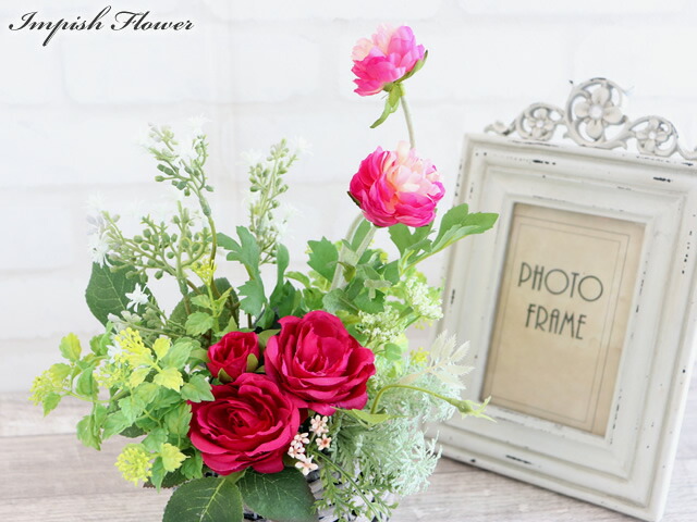 ✨特大✨4色のミックスバラプリザ＆胡蝶蘭（アーティフィシャル ✨特大