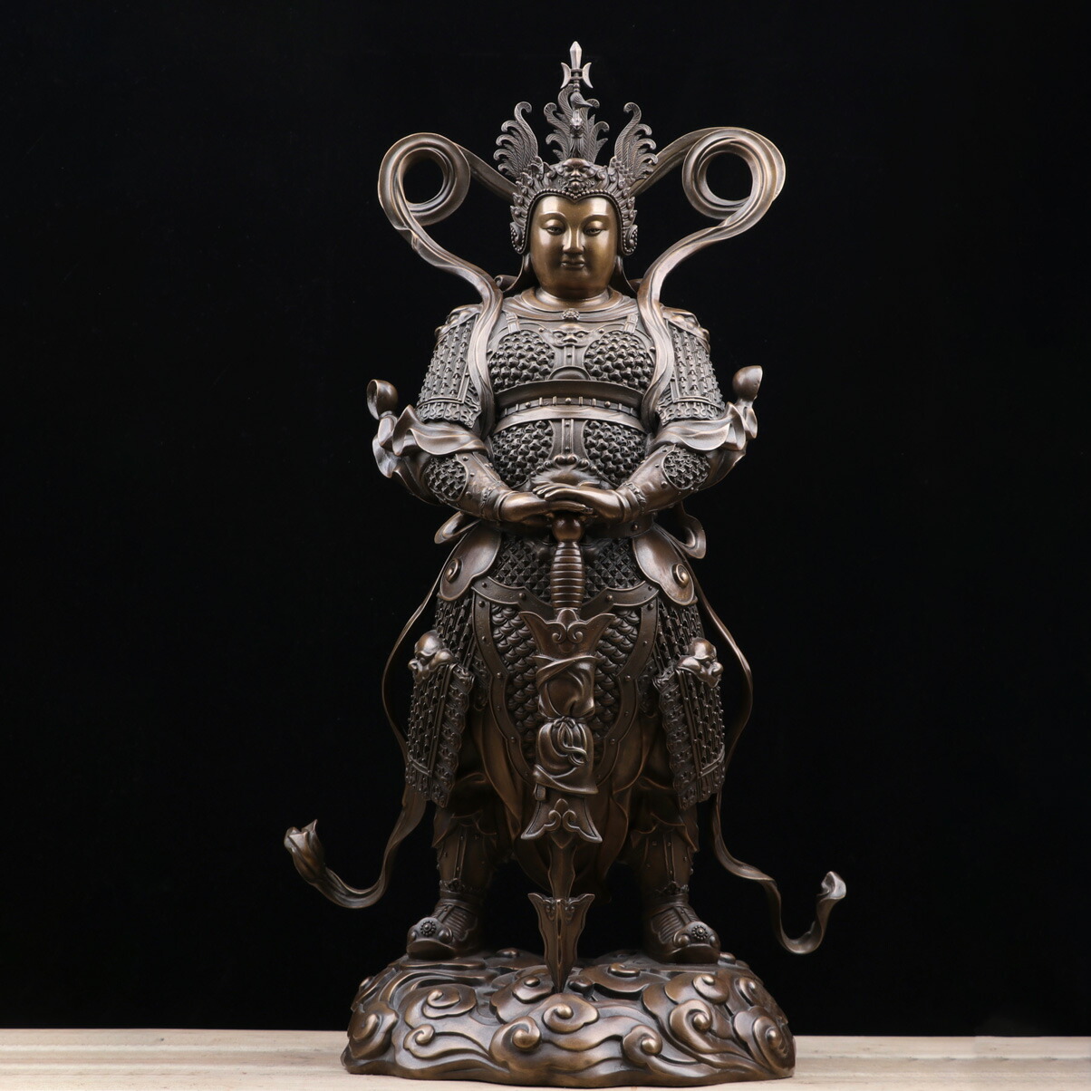 楽天市場】【銅彫刻】 韋駄天 仏教美術 仏像 仏教工芸品 お寺 オーダー