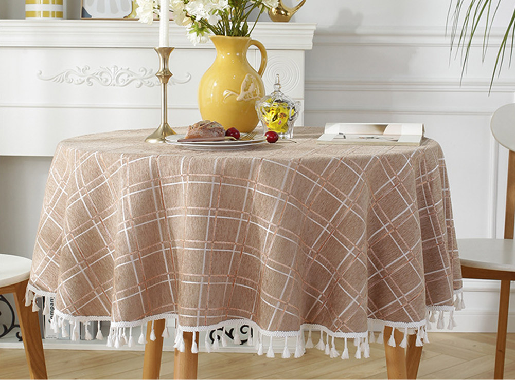 楽天市場】テーブルクロス 円形 おしゃれ チェック 丸形 径120cm 140cm