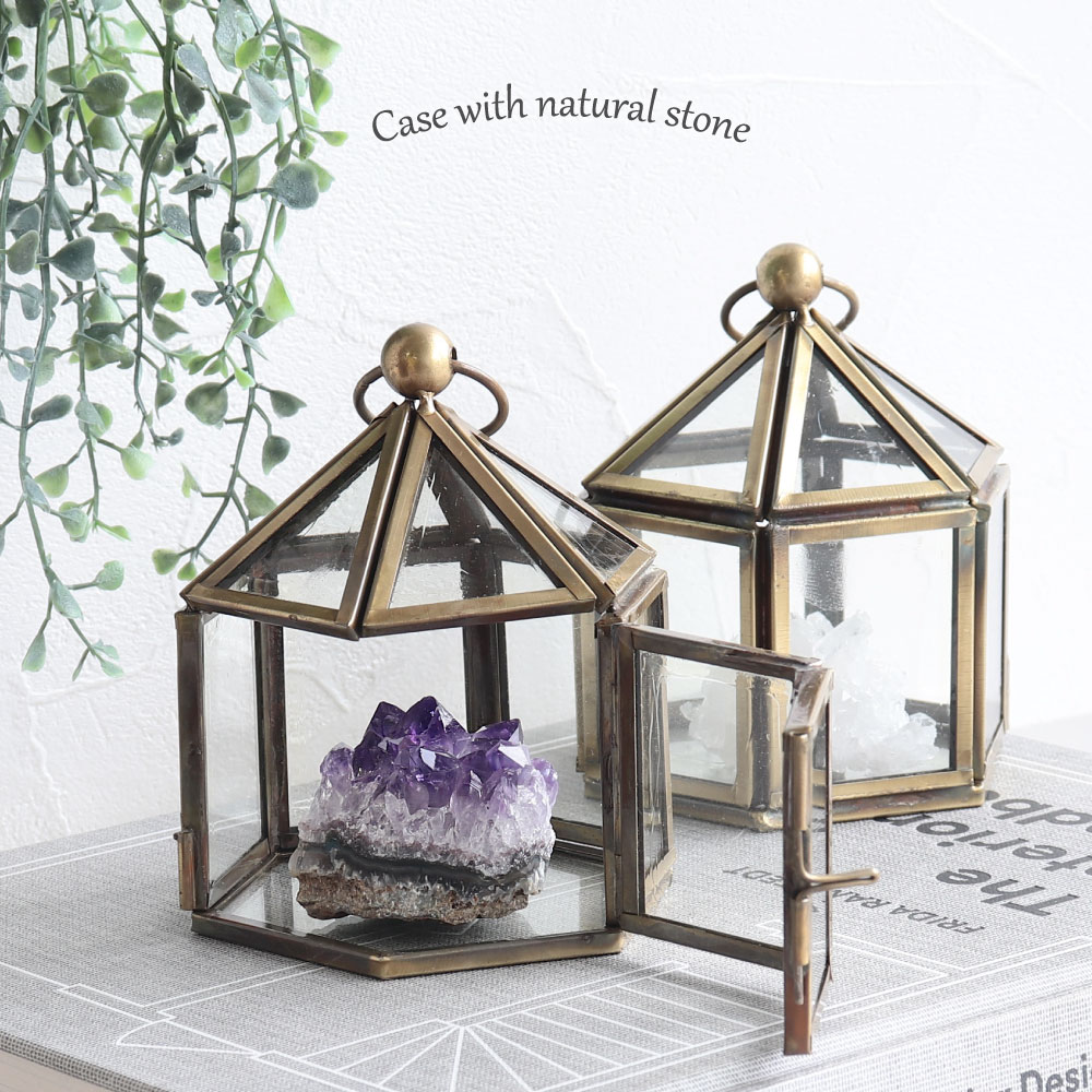 楽天市場】原石付き 癒し 2点セット 天然石 コレクションケース 卓上