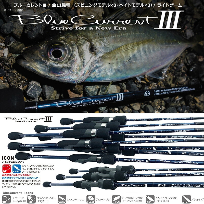 楽天市場】 YAMAGA Blanks(ヤマガブランクス) BlueCurrent III(ブルー