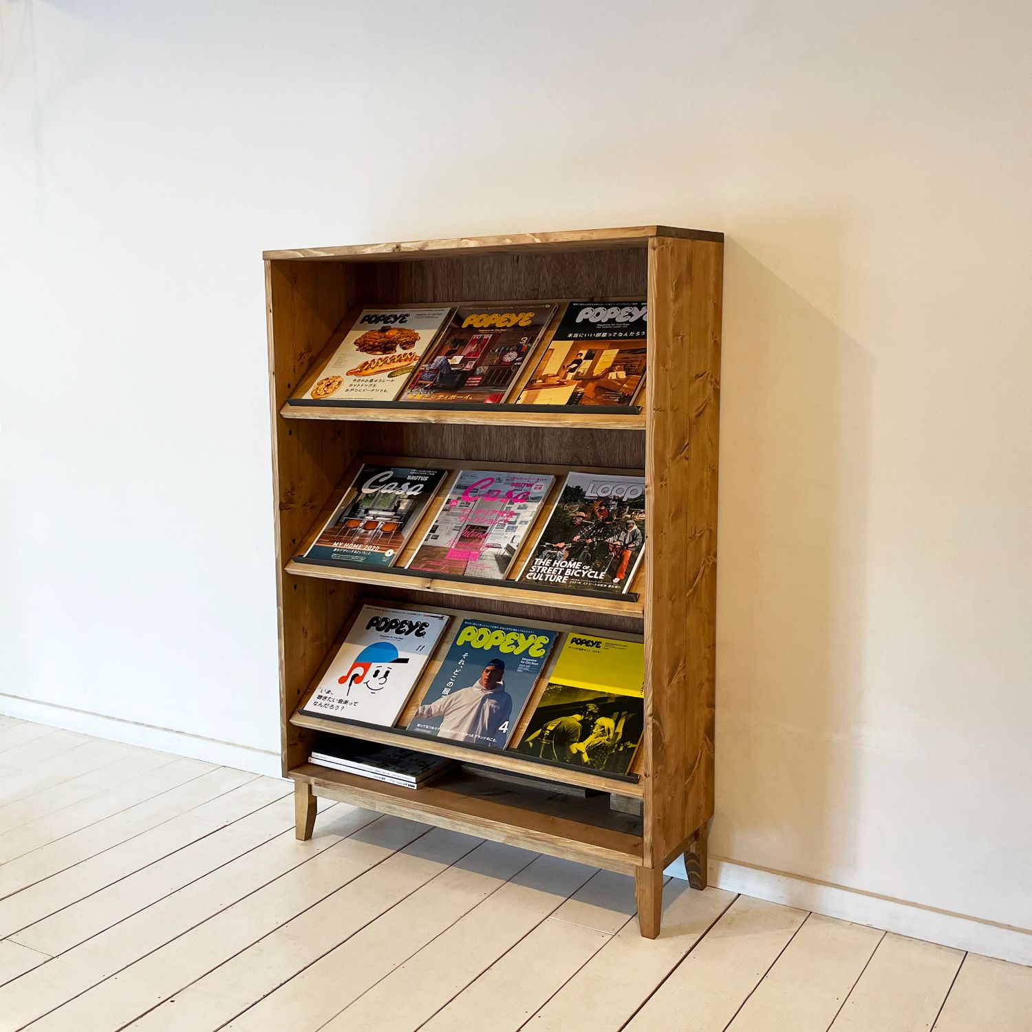 楽天市場】マガジンラック 無垢 マガジンスタンド キャビネット 北欧