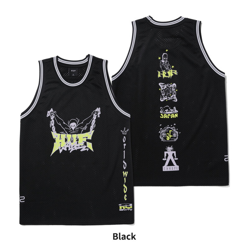 楽天市場】ハフ HUF ZINE MESH BASKETBALL JERSEY トップス