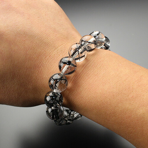 楽天市場】ブラックトルマリンクォーツ ブレスレット 約13mm