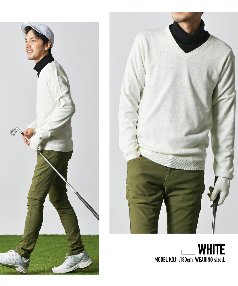 楽天市場】ゴルフセーター Vネックセーター メンズ vネック カシミヤ