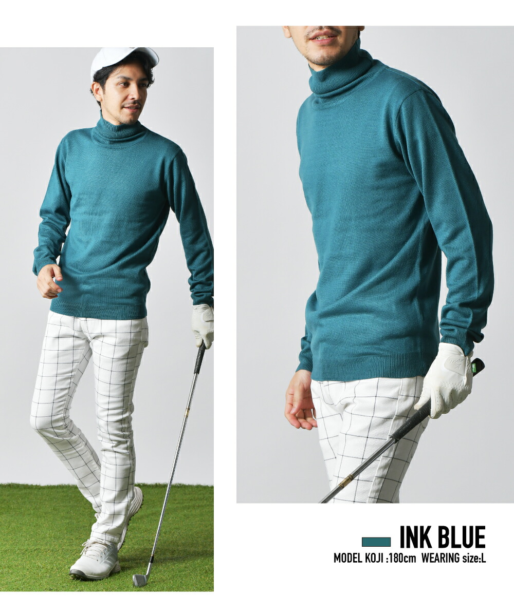 楽天市場】タートルネック ゴルフニット ゴルフセーター セーター
