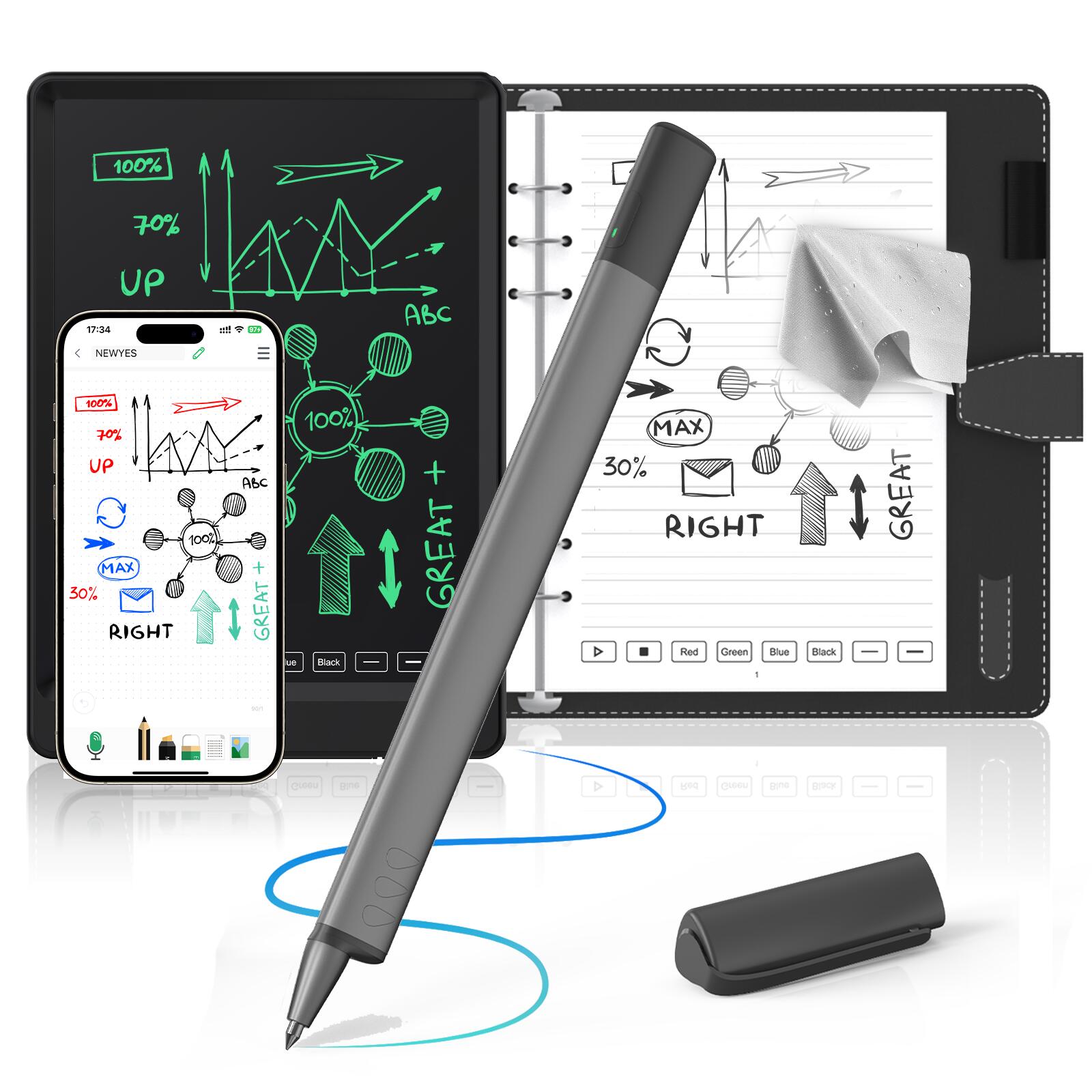 楽天市場】NEWYES sync pen 4 電子ノート スマートペン 手書きメモ即