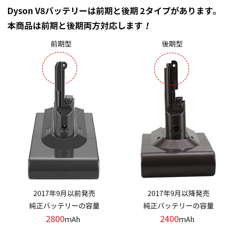 楽天市場】Dyson V8バッテリー 互換品 大容量 4000mAh SV10シリーズ