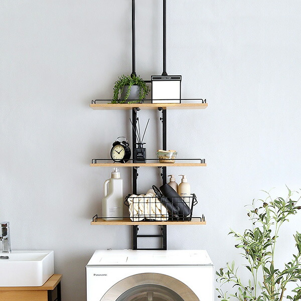 楽天市場】ランドリーラック 突っ張り 洗濯機ラック 洗濯機上収納 洗濯