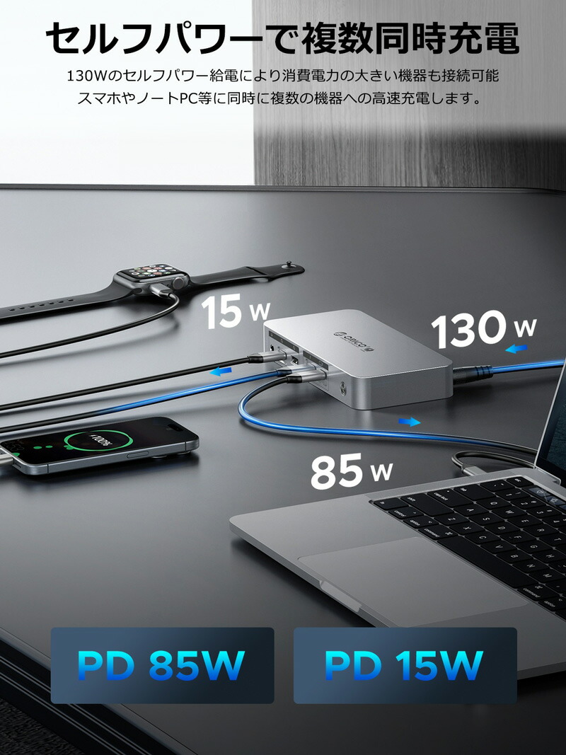 楽天市場】ORICO Thunderbolt4 USB C ハブ 12in1ドッキング