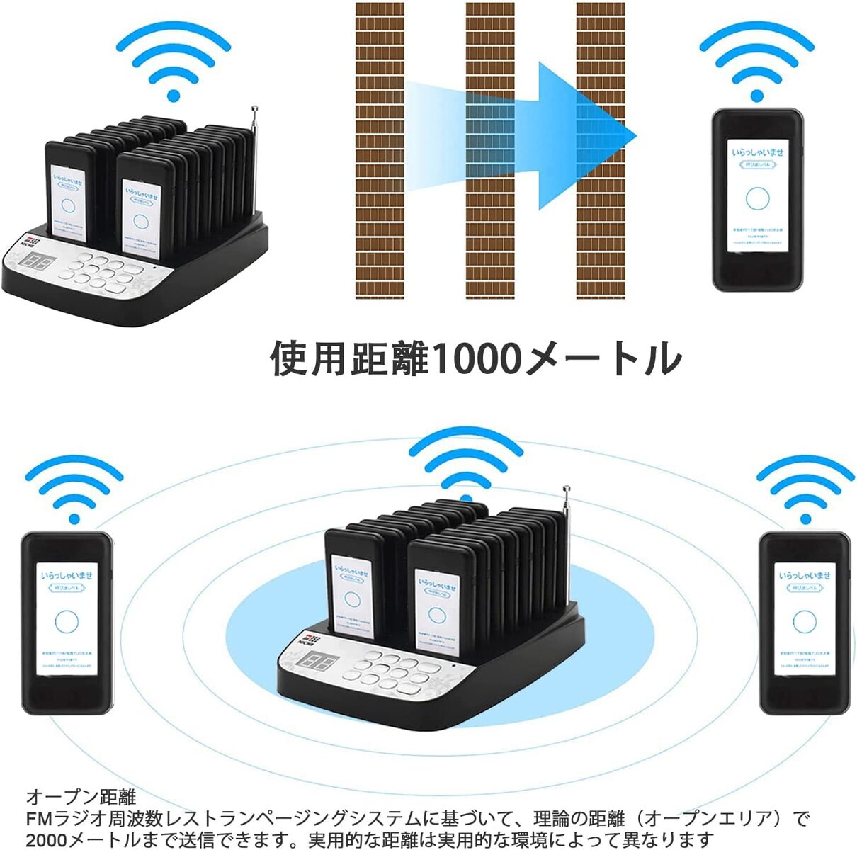 楽天市場】【メーカー保証】 呼び出しベル 受信機 (子機) 16台セット