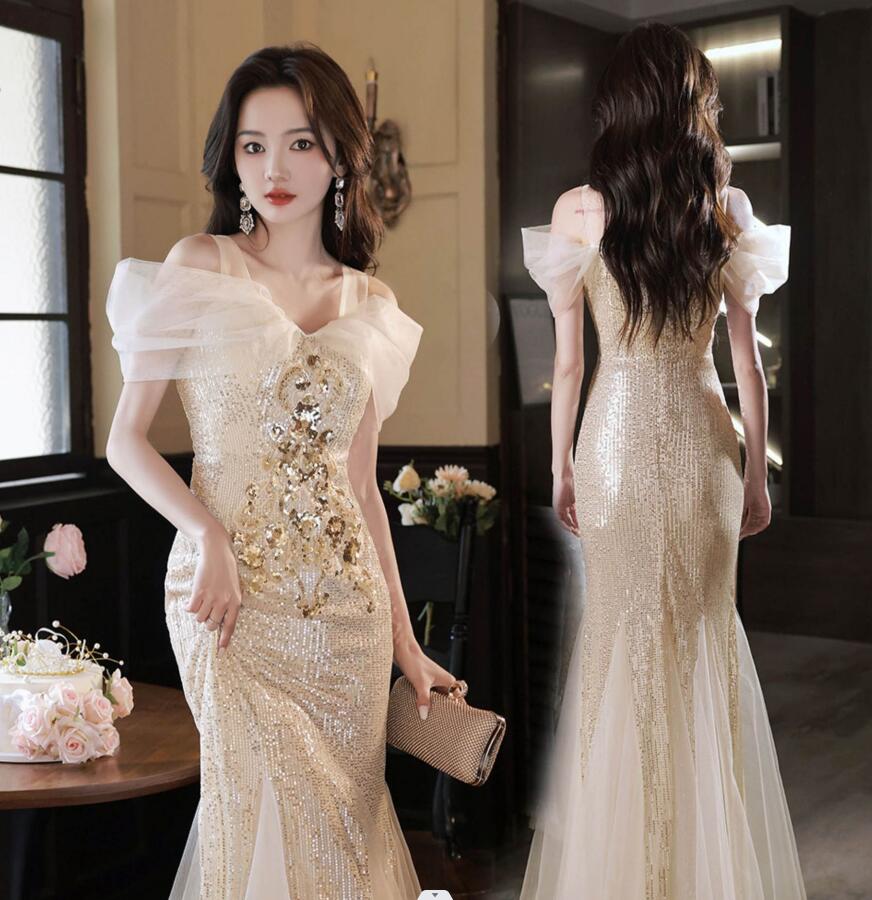 楽天市場】送料無料 イブニングドレス スパンコール キラキラドレス