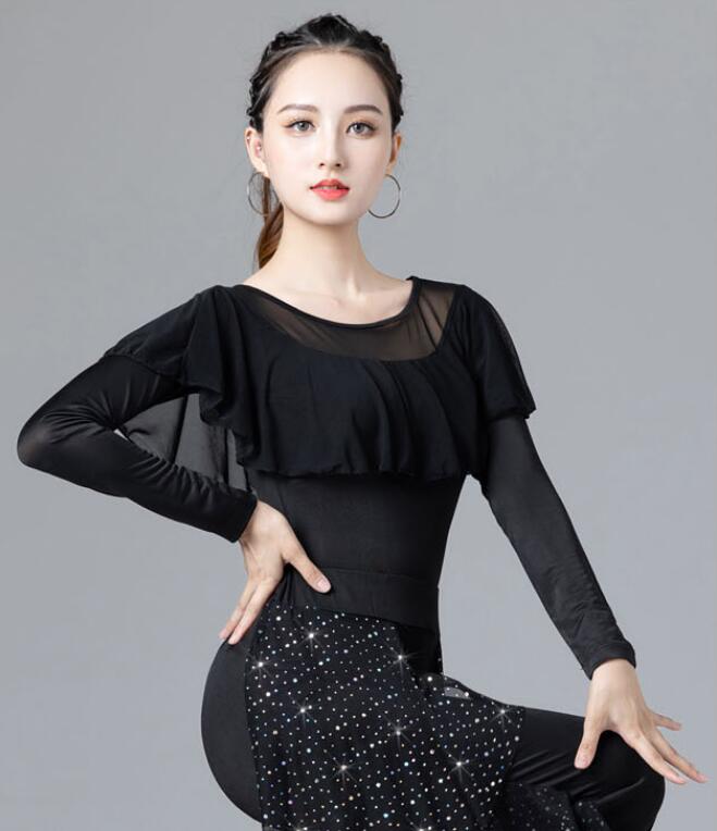 楽天市場】全4色 社交ダンス トップス レオタード タイトスタイル 無地