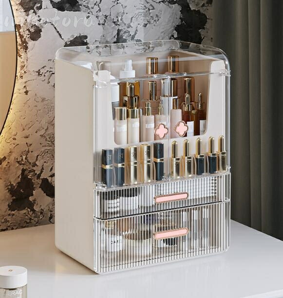 楽天市場】3色 メイクボックス コスメボックス 化粧品収納 大容量 防塵