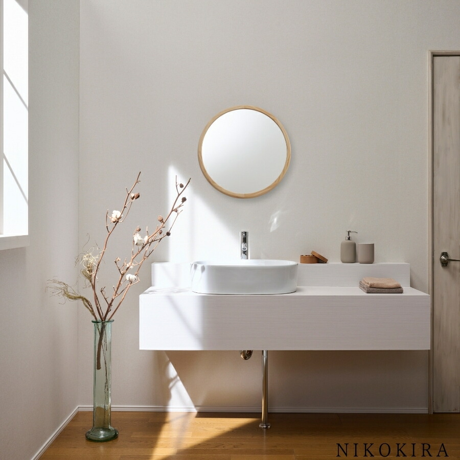 楽天市場】【10％OFFクーポン 12,600→11,340円】 ウォールミラー 丸