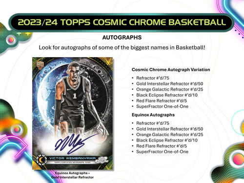 楽天市場】2023-24 TOPPS COSMIC CHROME HOBBY BOX（送料無料