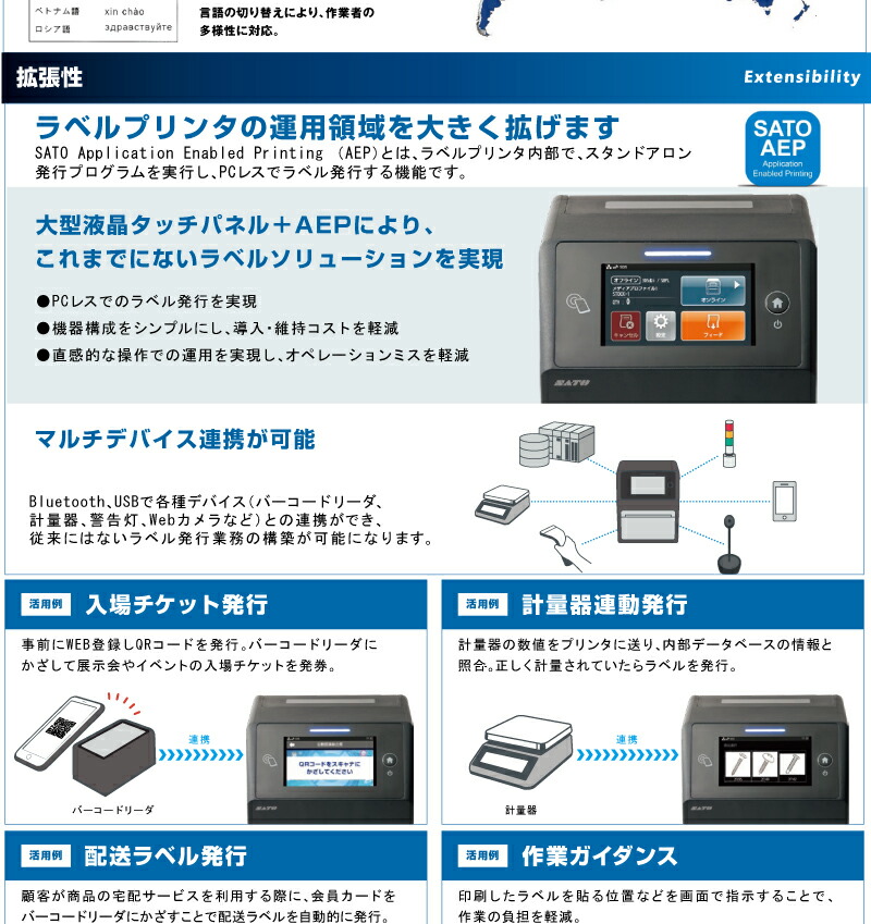 楽天市場】サトー 感熱ラベルプリンタ シータCT4-LX TT203(WWCT03080