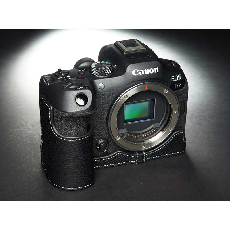 楽天市場】Canon EOS R7 専用 レザー ケース Black ブラック TP