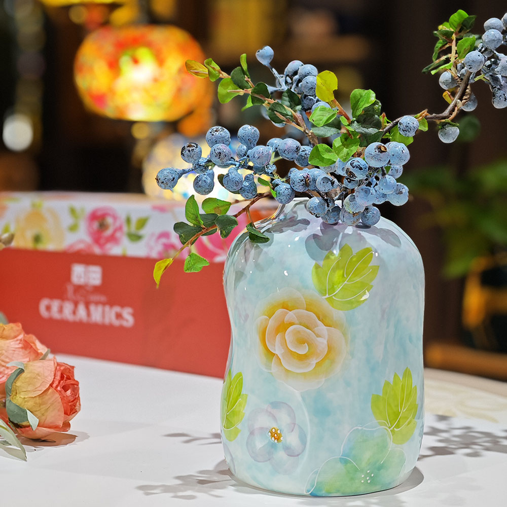 楽天市場】花瓶 花びん 磁器製 おしゃれ フラワーベース 花器 卓上