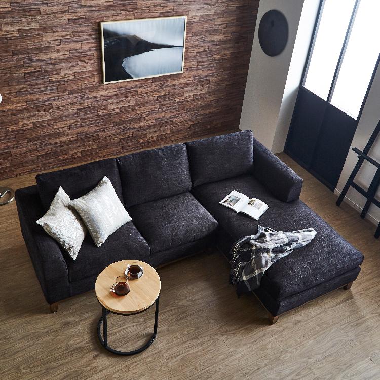 楽天市場】関家具 スモールカウチソファ 3人掛 幅219cm 布張り