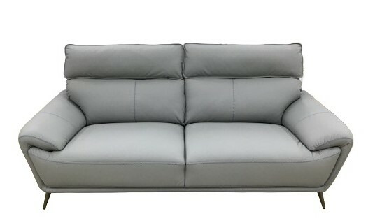 楽天市場】ソファ 3人掛 牛革 PVC ライトグレー ソファー 三人掛