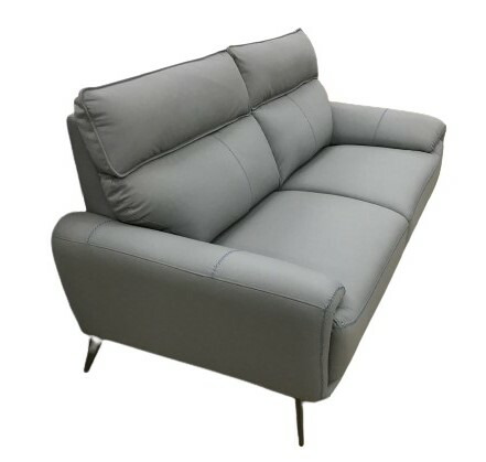 楽天市場】ソファ 3人掛 牛革 PVC ライトグレー ソファー 三人掛