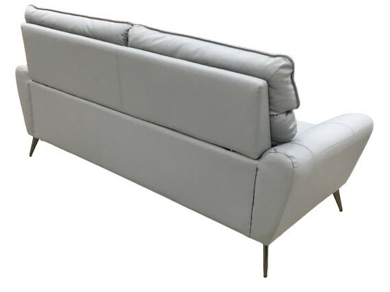 楽天市場】ソファ 3人掛 牛革 PVC ライトグレー ソファー 三人掛